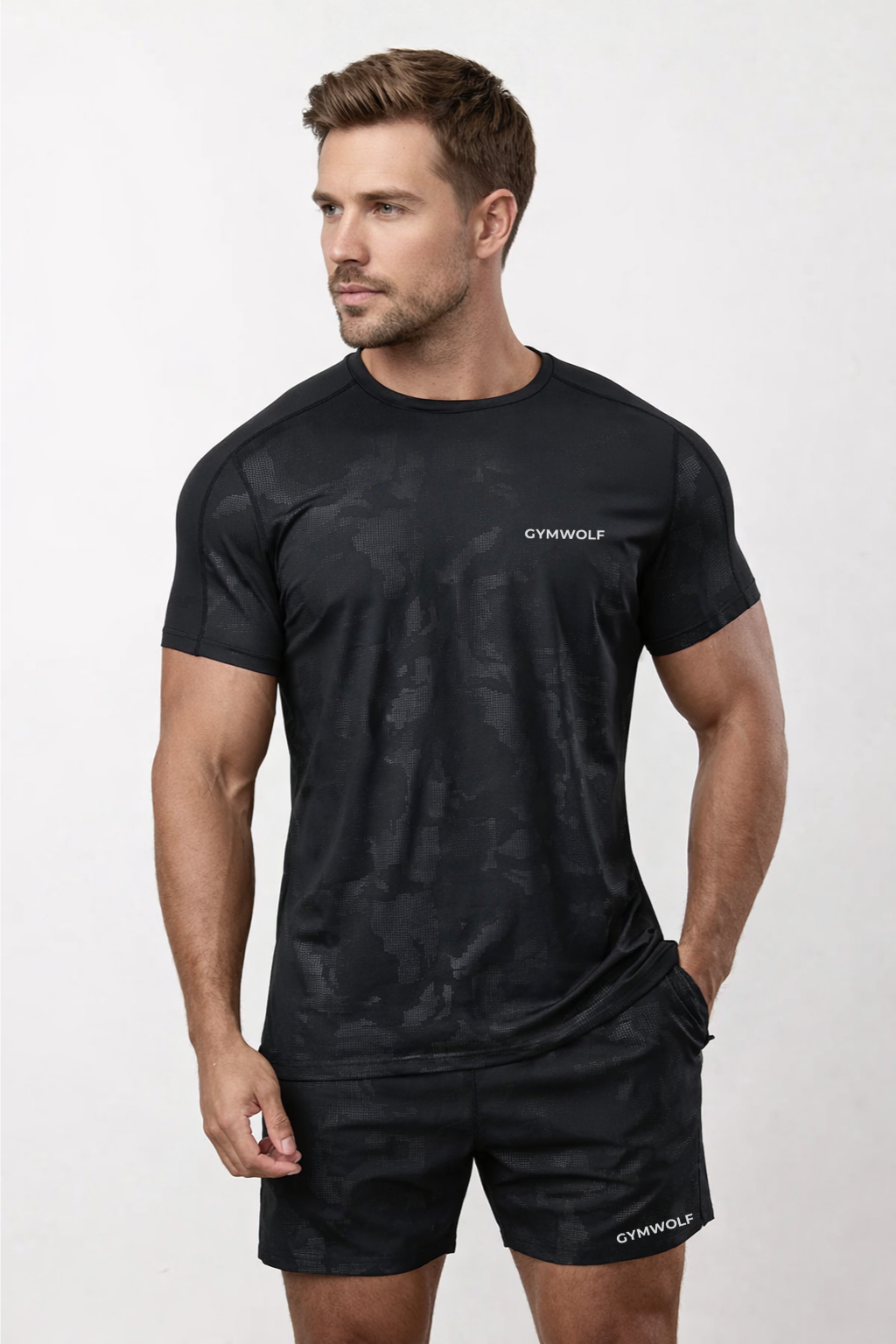 Debossed Camo Short Sleeve Tee