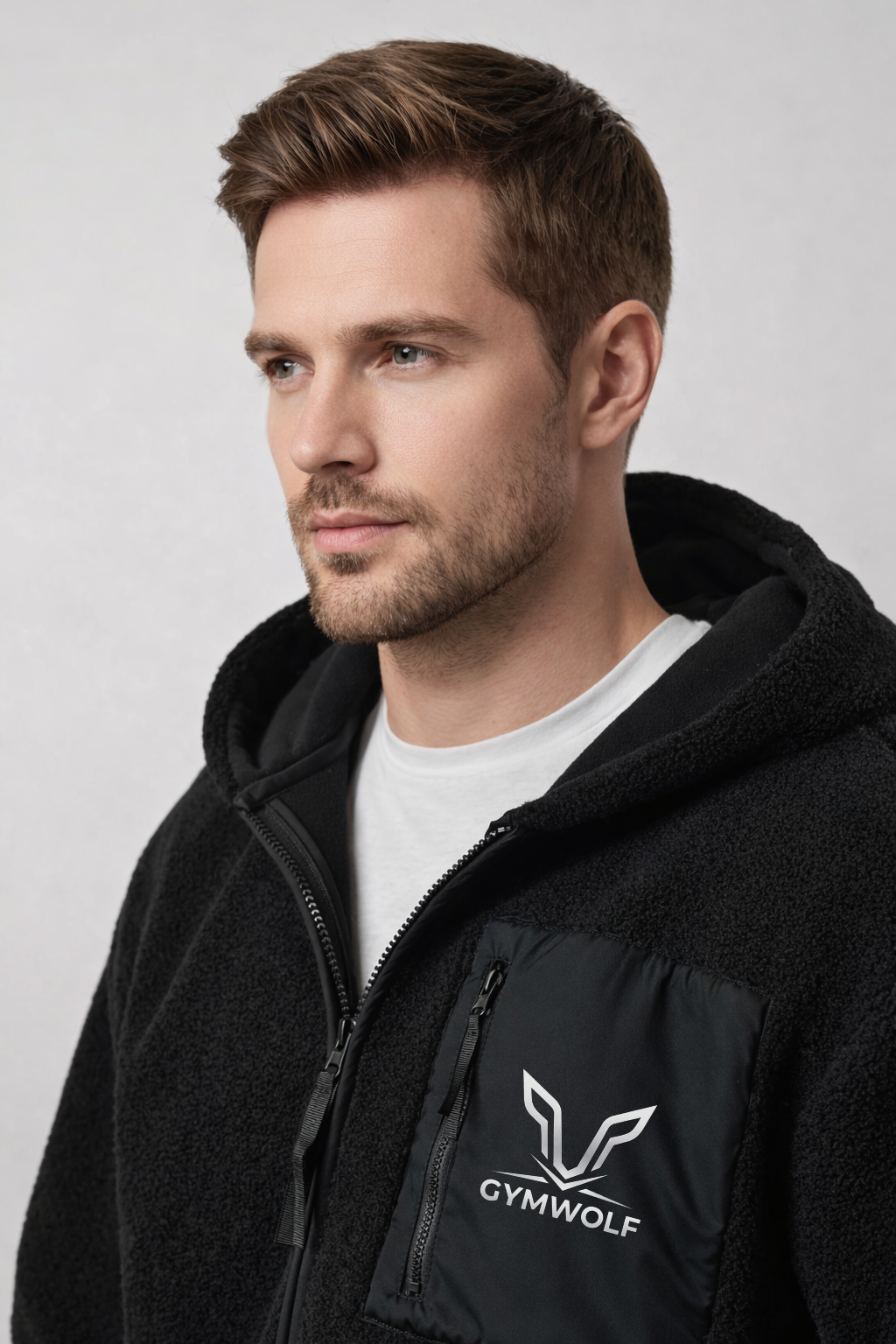 Linear Full Zip Borg Jacket